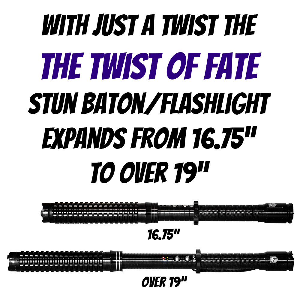 Twist of Fate – Extendable Stun Baton with Flashlight view 4